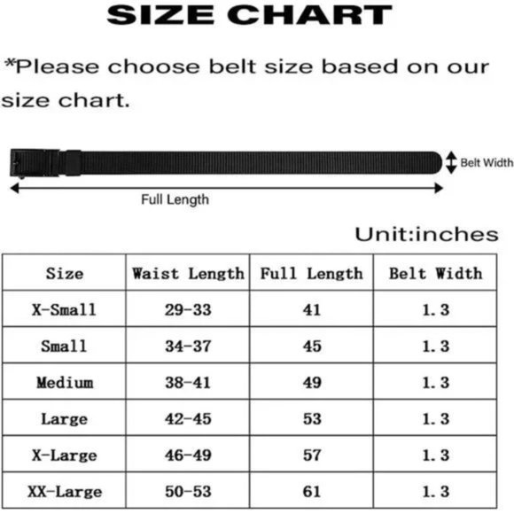 Ratchet Belt for Men, Nylon Web Tactical Belt with Automatic Slide Buckle - Picture 4 of 6